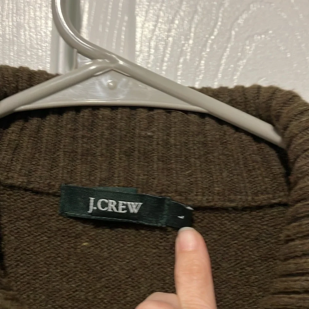 J. Crew Men's Brown Sweater lambswool style 70737 large dark academia 1/4 zip